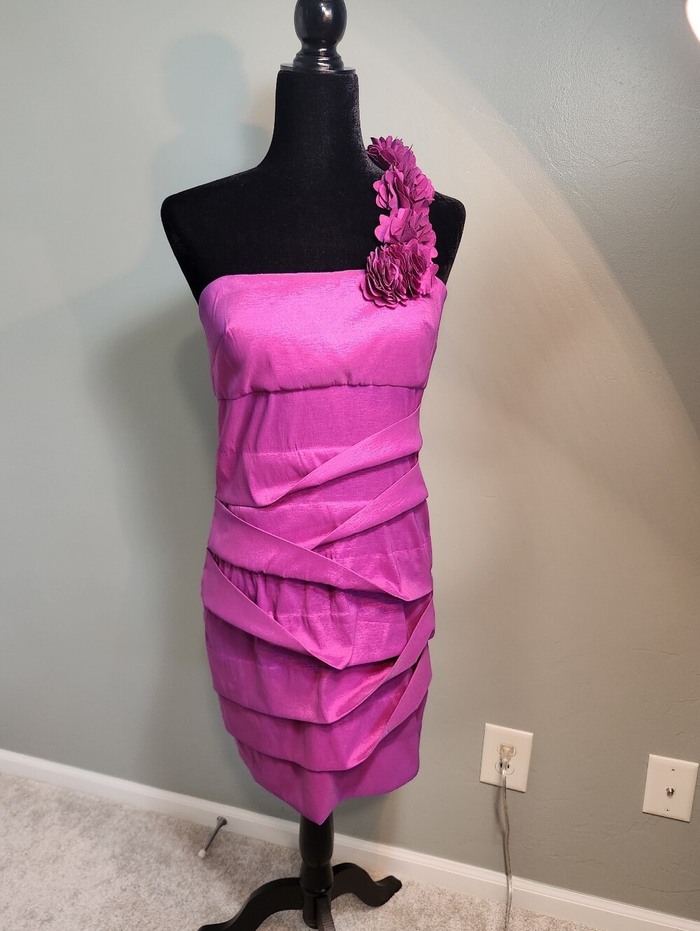 Adrianna Papell Vibrant Purple Dress - Hailey Label
